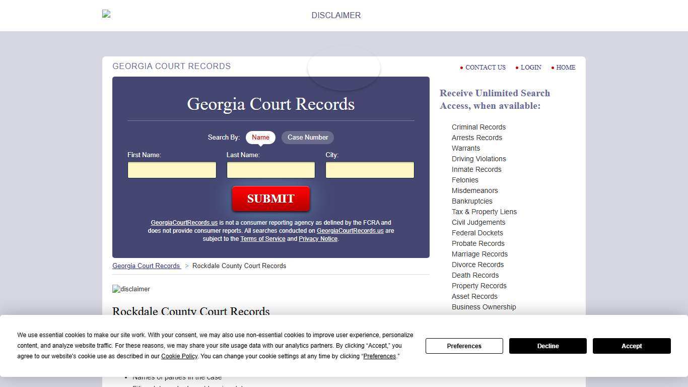 Rockdale County Court Records | GeorgiaCourtRecords.us